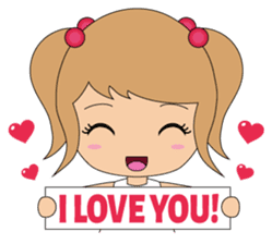 Miki and her cat sticker #7444103