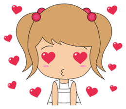 Miki and her cat sticker #7444104