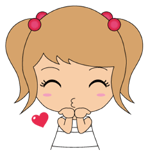 Miki and her cat sticker #7444105