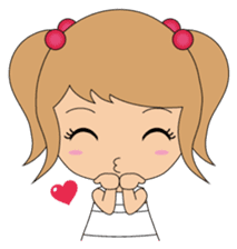 Miki and her cat sticker #7444105