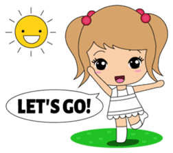 Miki and her cat sticker #7444107