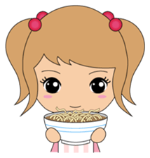 Miki and her cat sticker #7444108