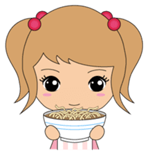 Miki and her cat sticker #7444108