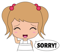 Miki and her cat sticker #7444110