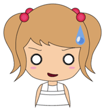 Miki and her cat sticker #7444114