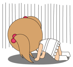 Miki and her cat sticker #7444115