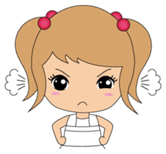 Miki and her cat sticker #7444117