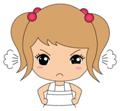 Miki and her cat sticker #7444117