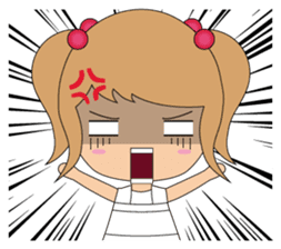 Miki and her cat sticker #7444118