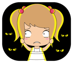 Miki and her cat sticker #7444119