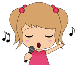 Miki and her cat sticker #7444120