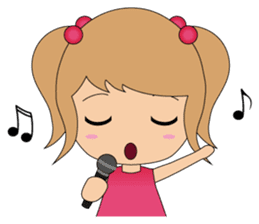 Miki and her cat sticker #7444120