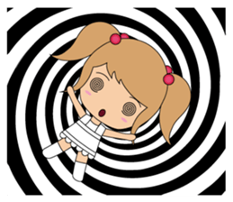 Miki and her cat sticker #7444122