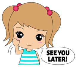 Miki and her cat sticker #7444131