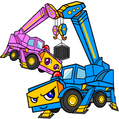 Fellow amusing crane