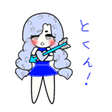 idol otaku-chan 3 -blue- sticker #7444456