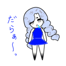 idol otaku-chan 3 -blue- sticker #7444470