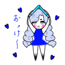 idol otaku-chan 3 -blue- sticker #7444478
