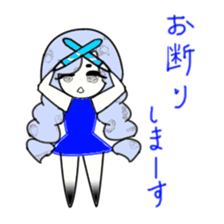 idol otaku-chan 3 -blue- sticker #7444479