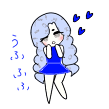 idol otaku-chan 3 -blue- sticker #7444484