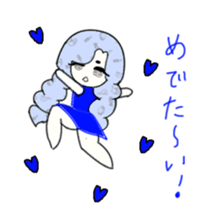 idol otaku-chan 3 -blue- sticker #7444487