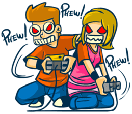 Gamedev Couple sticker #7444916