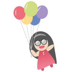 Pink dress Cute Glasses Girl