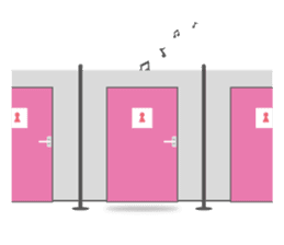 Pink dress Cute Glasses Girl sticker #7445362