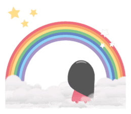 Pink dress Cute Glasses Girl sticker #7445369