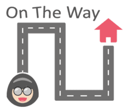 Pink dress Cute Glasses Girl sticker #7445370