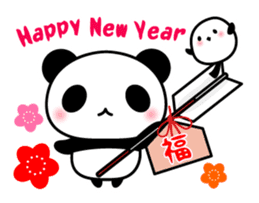 Panda and seasonal events (English) sticker #7446052