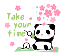 Panda and seasonal events (English) sticker #7446057