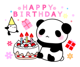 Panda and seasonal events (English) sticker #7446060