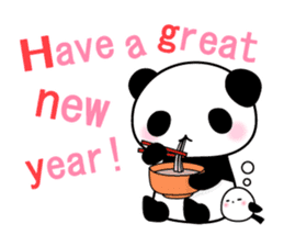 Panda and seasonal events (English) sticker #7446064