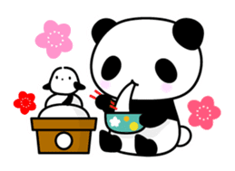 Panda and seasonal events (English) sticker #7446070