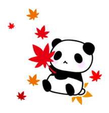 Panda and seasonal events (English) sticker #7446074