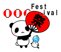 Panda and seasonal events (English) sticker #7446076
