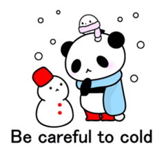 Panda and seasonal events (English) sticker #7446078