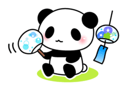 Panda and seasonal events (English) sticker #7446079