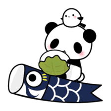 Panda and seasonal events (English) sticker #7446088