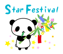 Panda and seasonal events (English) sticker #7446089