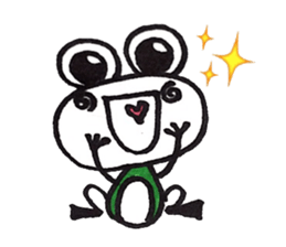 happy cute frog sticker #7446213