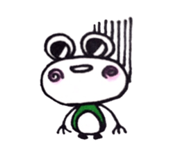 happy cute frog sticker #7446219