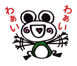happy cute frog sticker #7446234