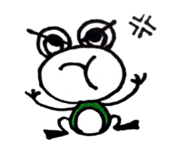 happy cute frog sticker #7446247