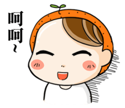 Orange comic life2 sticker #7446333