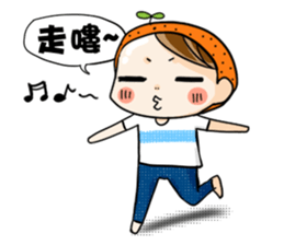 Orange comic life2 sticker #7446347