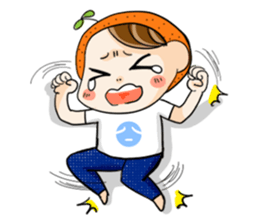 Orange comic life2 sticker #7446350