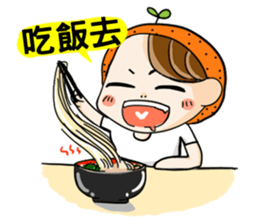 Orange comic life2 sticker #7446351