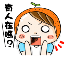 Orange comic life2 sticker #7446353